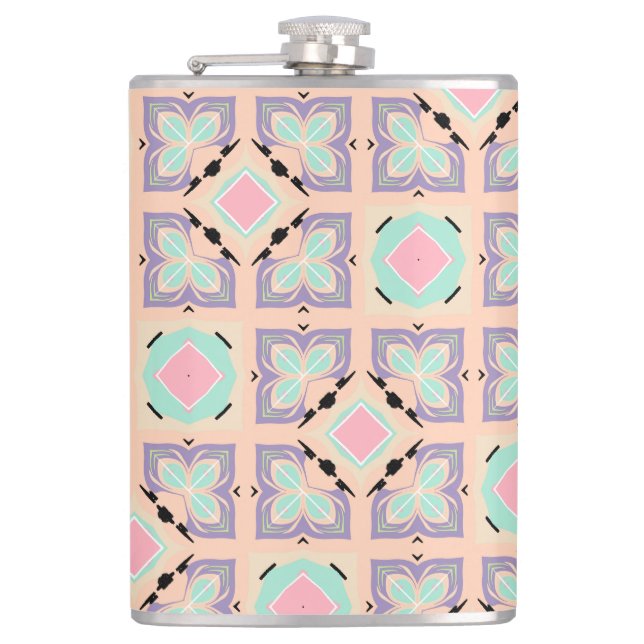 Cantil Pastel Geometric Tile Pattern | Pink Mint Purple  (Frente)