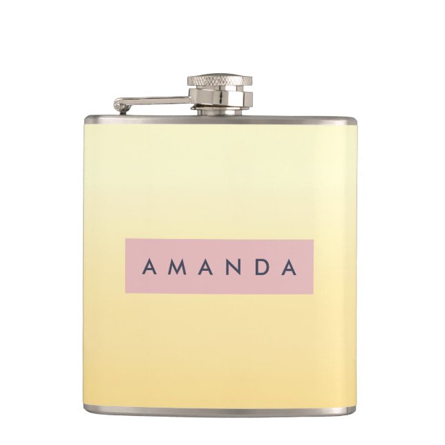Cantil Pastel Personalizado Amarelo Suave Ombre (Frente)