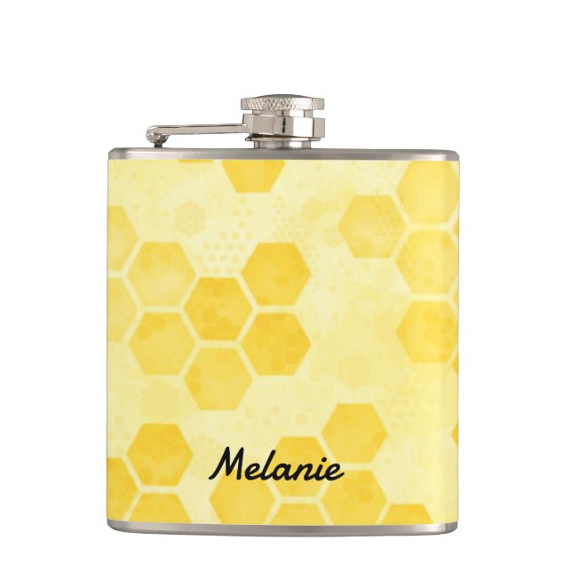 Cantil Pastel Yellow Honeycomb Pattern Personalised (Frente)
