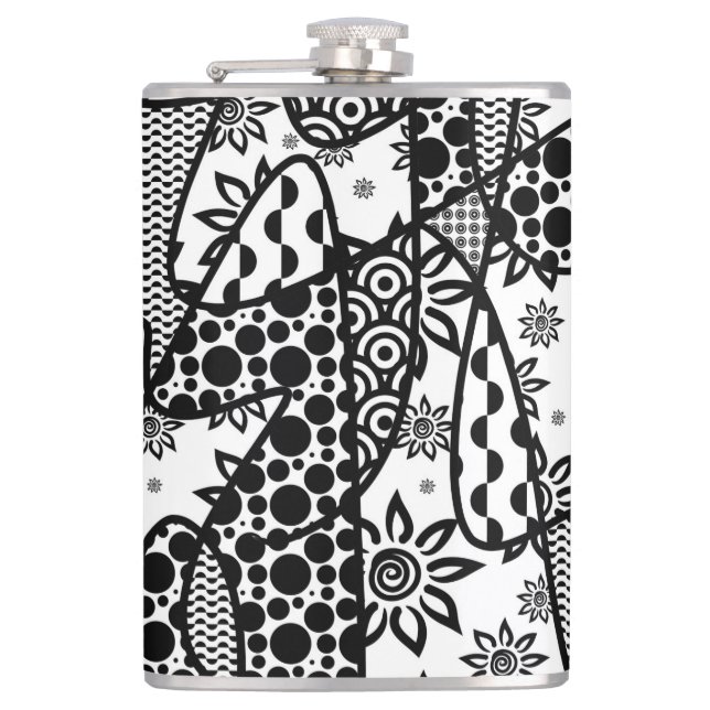 Cantil Patchwork Preto e Branco Padrão 03 (Frente)