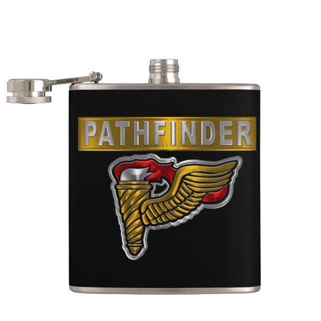 Cantil Pathfinder Badge- “Pathfinder” Flask (Aberto)