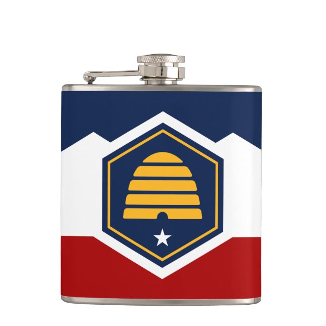 Cantil Patriotic flask with Flag of Utah, USA (Frente)
