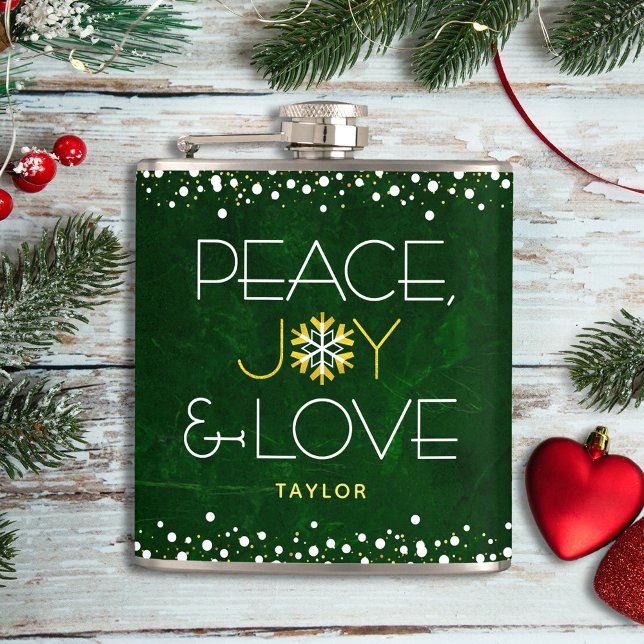 Cantil Paz Alegria Amor Natal Floco de Neve Moderno (Criador carregado)