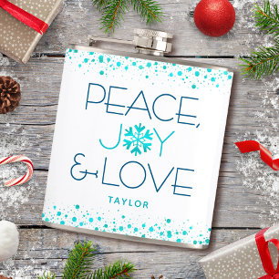 Cantil Peace Joy Love Turquoise Holiday Snowflake Nome