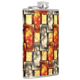 Cantil Peças retangulares em branco e vermelho