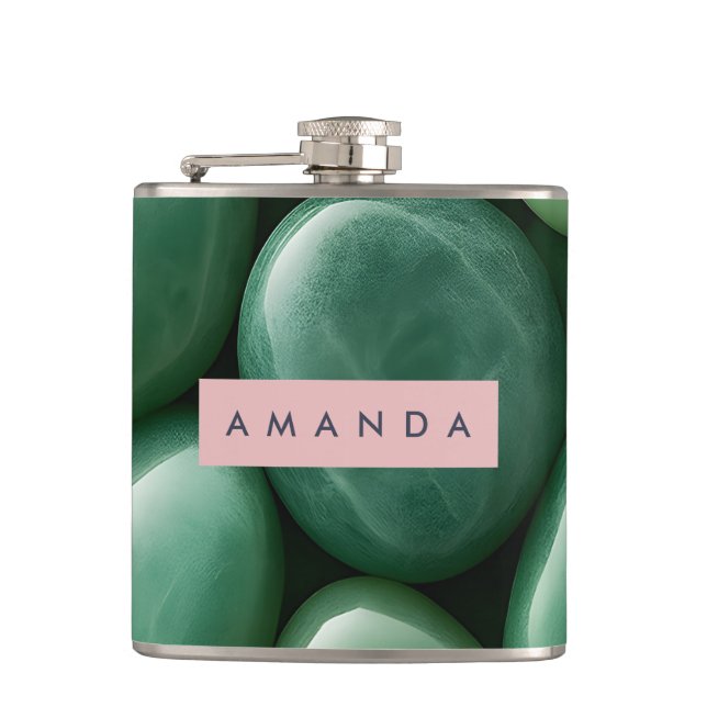 Cantil Pedra de Jade Verde Serena Personalizada (Frente)