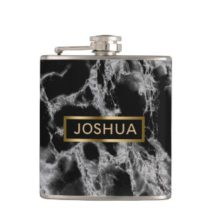 Cantil Pedra De Mármore Preta E Cinza Fumada