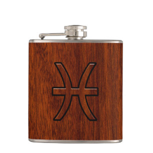 Cantil Peixes Símbolo Zodíaco Rich Mahogany estilo made