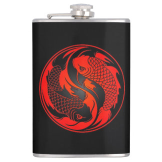 Cantil Peixes vermelhos e pretos de Yin Yang Koi