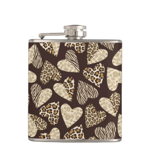 Cantil Pele animal com corações