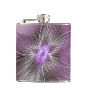 Cantil Pequena Beleza Moderno Cinza Mauve Arte Fractal Fl