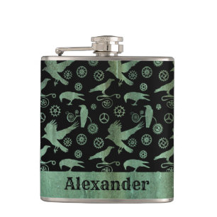 Cantil Pequenas Grelhas Verdigris e Crows Steampunk Perso