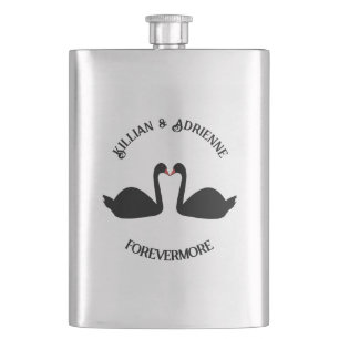 Cantil Personalização de Swans Negros Beijando Casamento