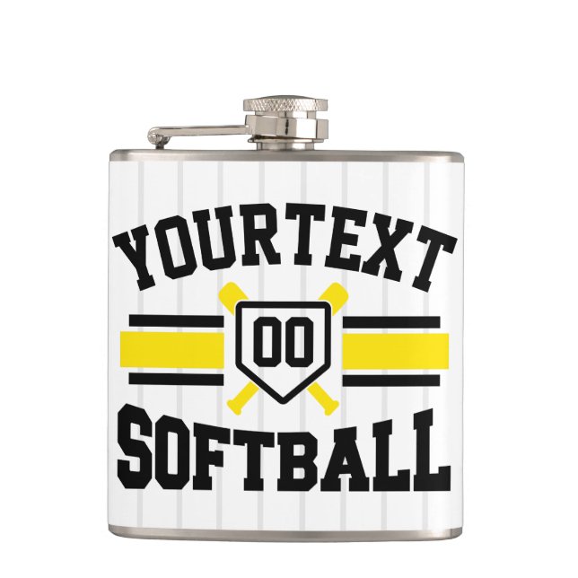 Cantil Personalizado ADICIONAR NOME Jogador de Softbol Ti (Frente)