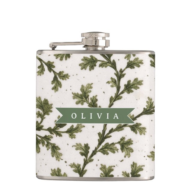 Cantil Personalizado Jardim Botânico Verde Vintage Rústic (Frente)