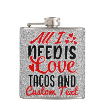 Personalizado Tudo o que Preciso Amor Tacos e TEXT