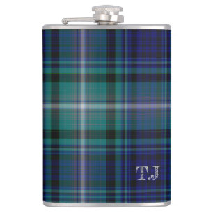 Cantil Personalizar o frasco - Tartan Azul e Verde