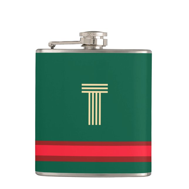 Cantil Personalize com seu verde inicial + faixa vermelha (Frente)