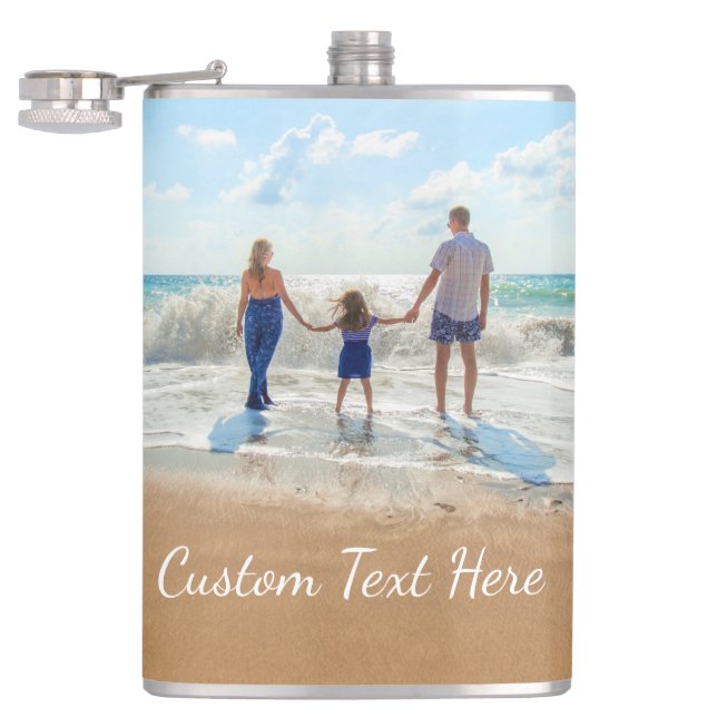 Cantil Personalize Seu Presente de Frasco de Foto com Tex (Aberto)