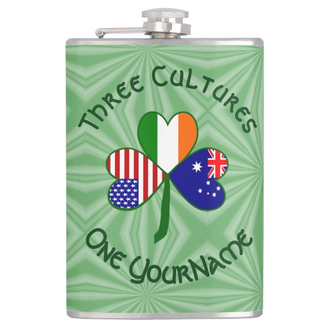 Cantil Personalized Australia Ireland USA Shamrock Large (Frente)