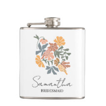 Personalized Bridesmaid Flower Boho Wedding