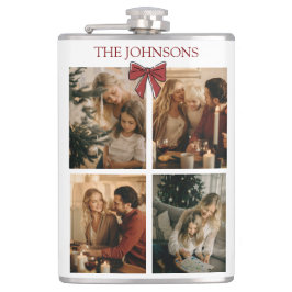 Cantil Personalized Family Christmas Photo Collage Flask