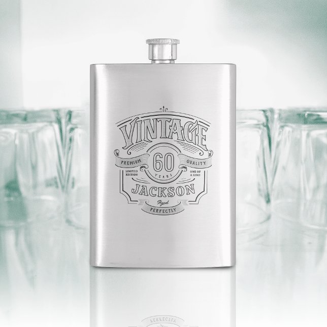 Cantil Personalized Vintage Aged To Perfection Birthday (Personalized Vintage Aged To Perfection Birthday Flask)