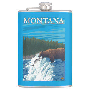 Cantil Pesca do urso no rio - Montana