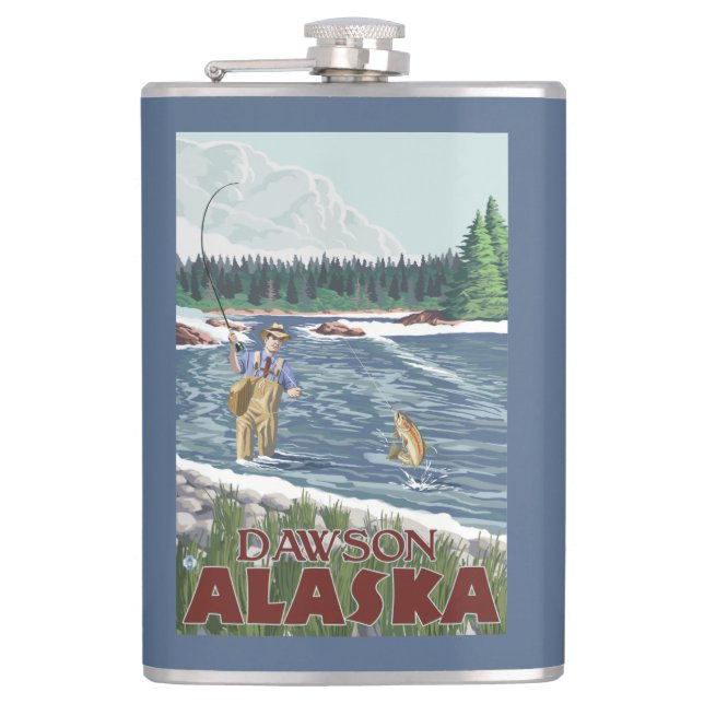 Cantil Pescador da mosca - Dawson, Alaska (Frente)
