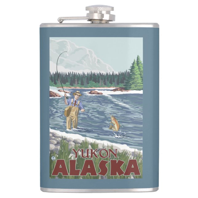Cantil Pescador da mosca - Yukon, Alaska (Frente)