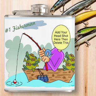 Cantil Pescador Funny Cartoon
