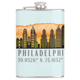 Cantil Philadelphia Skyline Map Coordinates 