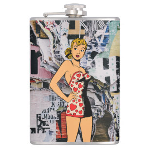 Cantil Pin-Up Heart Riot Flask
