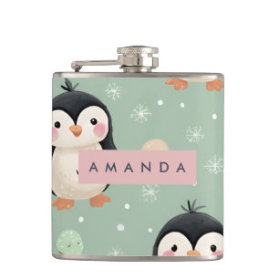Cantil Pinguim Cute Personalizado e Padrão de Sorvete
