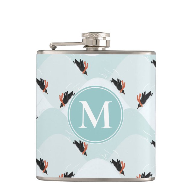 Cantil Pinguins reproduzíveis deslizando no padrão da nev (Frente)