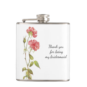 Cantil Pink floral d'água Bridesmaid obrigado