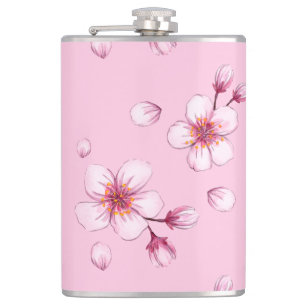 Cantil Pink Watercolor Cherry Blossom Padrão