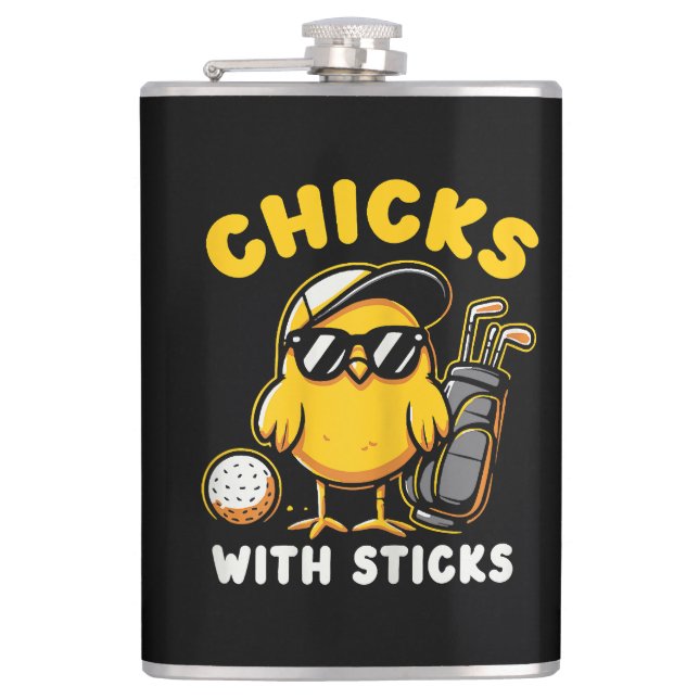 Cantil Pintinhos Com Sticks Golfer Girl Gol (Frente)
