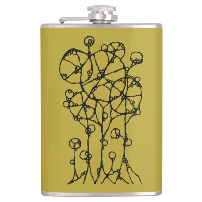 Cantil Pintura à Mão - Grupo de Árvores Abstratas 1 (Frente)