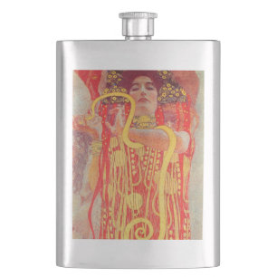 Cantil Pintura da Mulher Vermelha com Cobra de Ouro de Gu