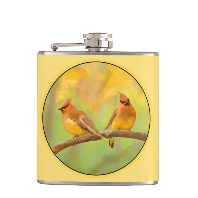 Cantil Pintura De Cedar Waxwing - Arte De Cachorro Origin (Frente)