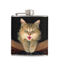 Pintura de Gatos Loucos - Arte de Gato Original Bo
