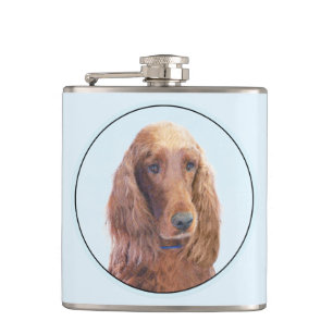 Cantil Pintura de Irish Setter - Arte Original de Cachorr