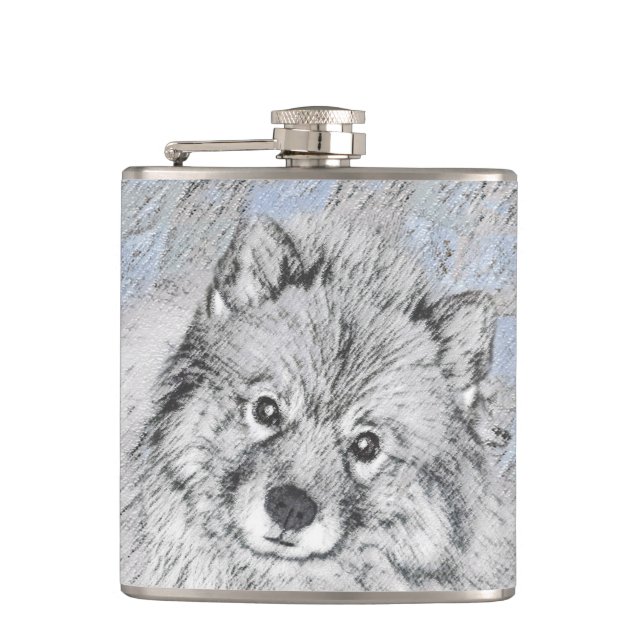 Cantil Pintura de Keeshond Beth - Arte de Cachorro Origin (Frente)