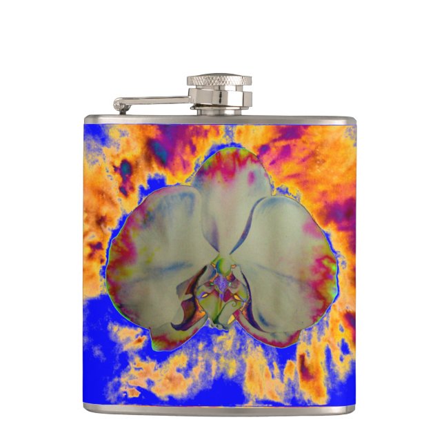 Cantil Pintura de orquídea em aquarela abstrata boho eleg (Frente)