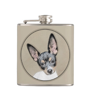 Cantil Pintura de Rat Terrier - Arte de Cachorro Original