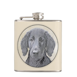 Cantil Pintura De Retriever Revestida Plana - Arte De Cão