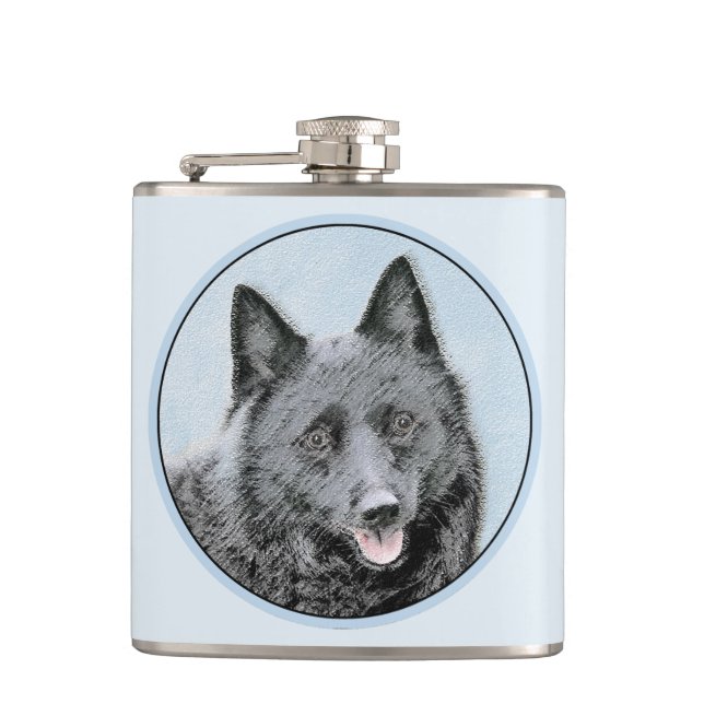 Cantil Pintura de Schipperke - Arte de Cachorro Original (Frente)