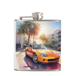 Cantil Pintura do Carro de Esporte Laranja