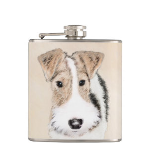 Cantil Pintura do Fox Terrier do fio - arte original
